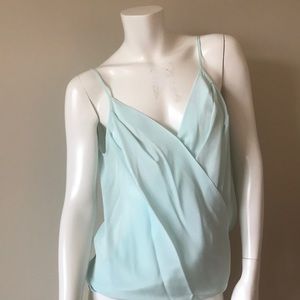 NWT Amanda Uprichard Silk light aqua tank size M